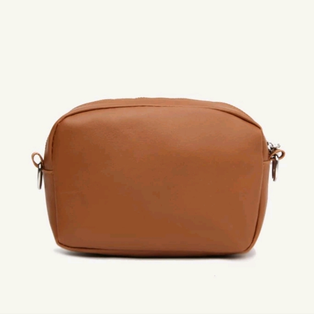 Brown Quilted Square Purse with Coin Purse - Picture 7 of 8
